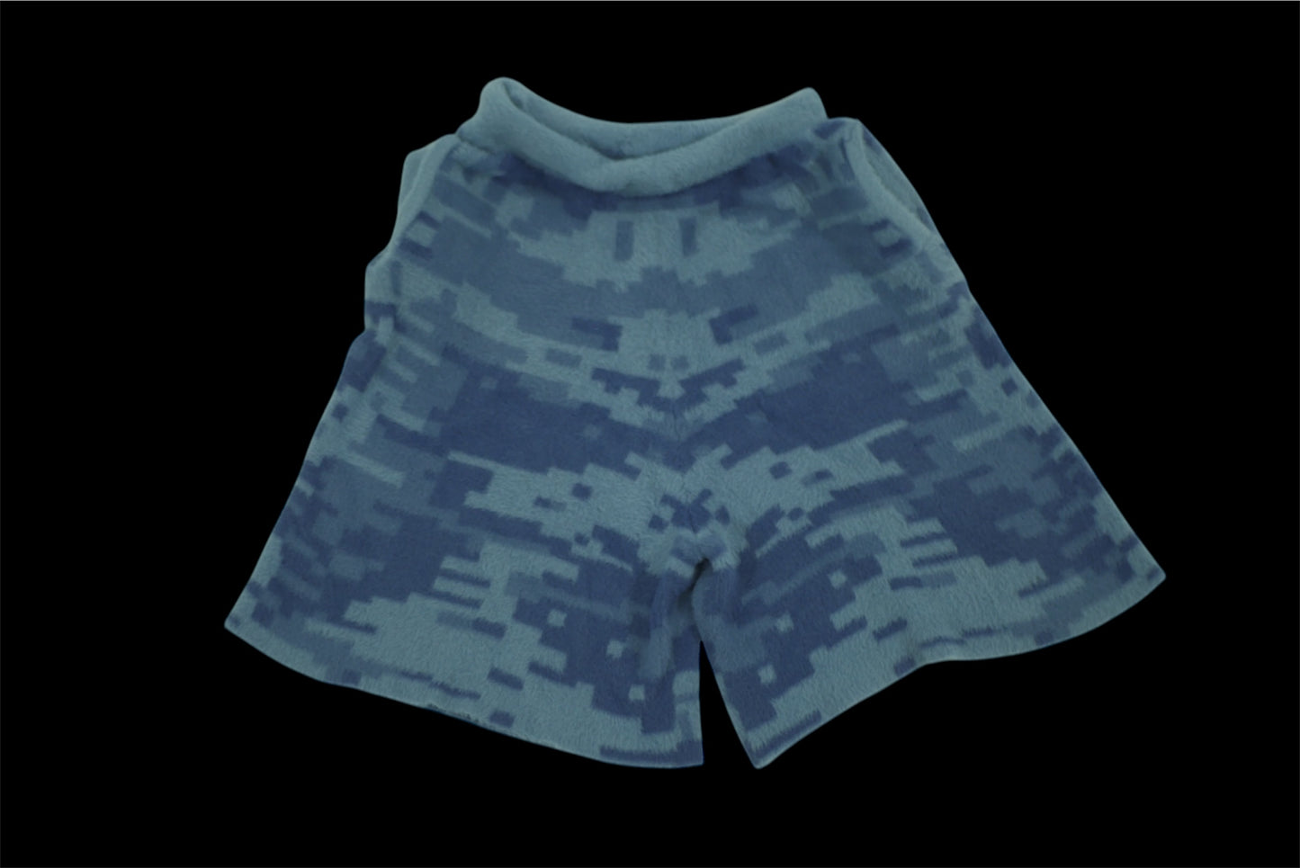 Mohair camo shorts (blue)